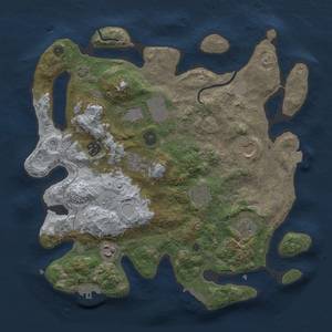 Thumbnail Rust Map: Procedural Map, Size: 3500, Seed: 1423566289, 16 Monuments