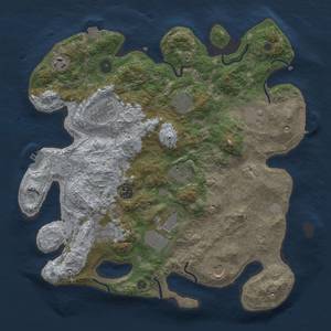 Thumbnail Rust Map: Procedural Map, Size: 3800, Seed: 6862, 18 Monuments