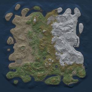 Thumbnail Rust Map: Procedural Map, Size: 4500, Seed: 1313960703, 19 Monuments