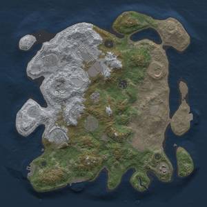 Thumbnail Rust Map: Procedural Map, Size: 3500, Seed: 1882258713, 17 Monuments