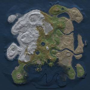Thumbnail Rust Map: Procedural Map, Size: 3500, Seed: 1882258713, 14 Monuments