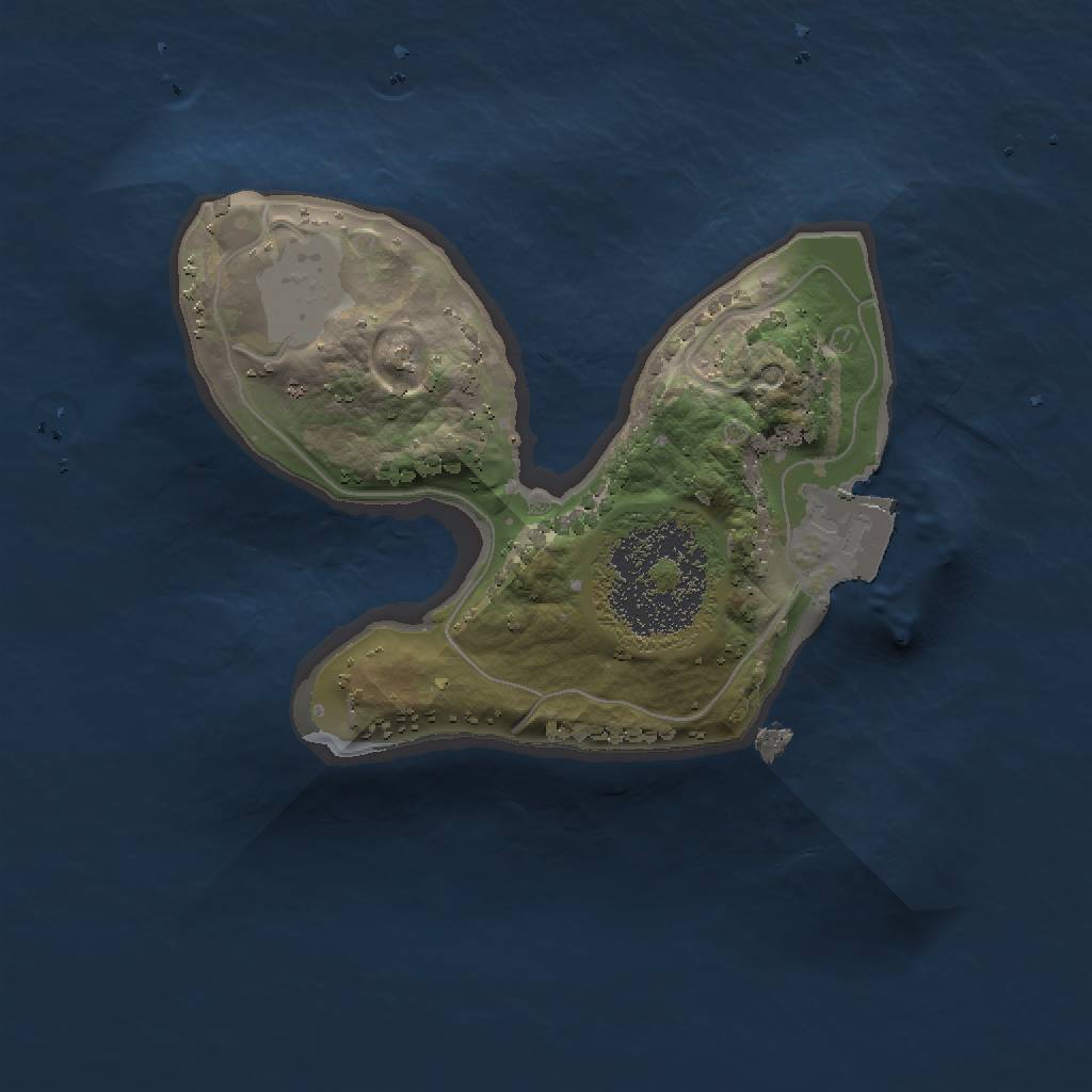 Rust Map: Procedural Map, Size: 1500, Seed: 663557652, 3 Monuments