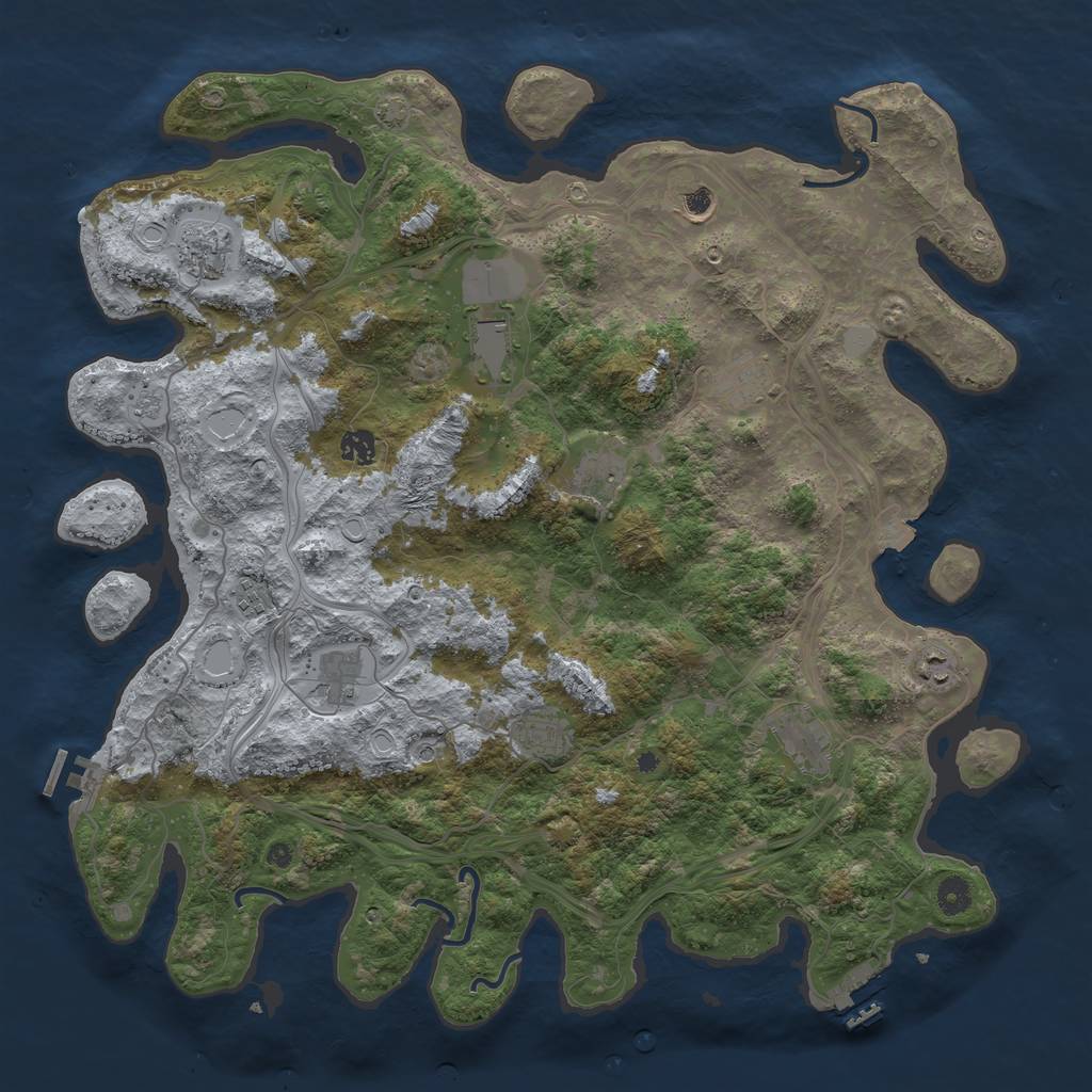 Rust Map: Procedural Map, Size: 4500, Seed: 20231208, 19 Monuments