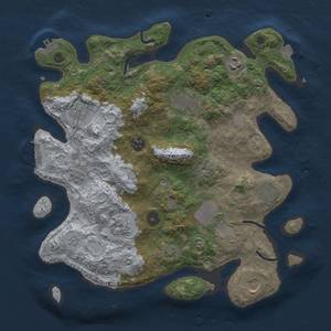 Thumbnail Rust Map: Procedural Map, Size: 3500, Seed: 2016264089, 17 Monuments