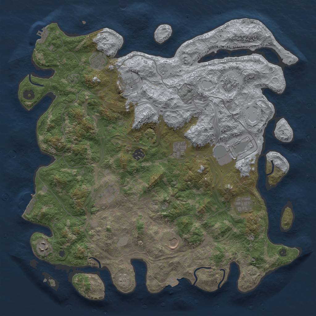 Rust Map: Procedural Map, Size: 4250, Seed: 998069, 19 Monuments