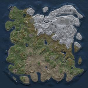 Thumbnail Rust Map: Procedural Map, Size: 4250, Seed: 998069, 15 Monuments