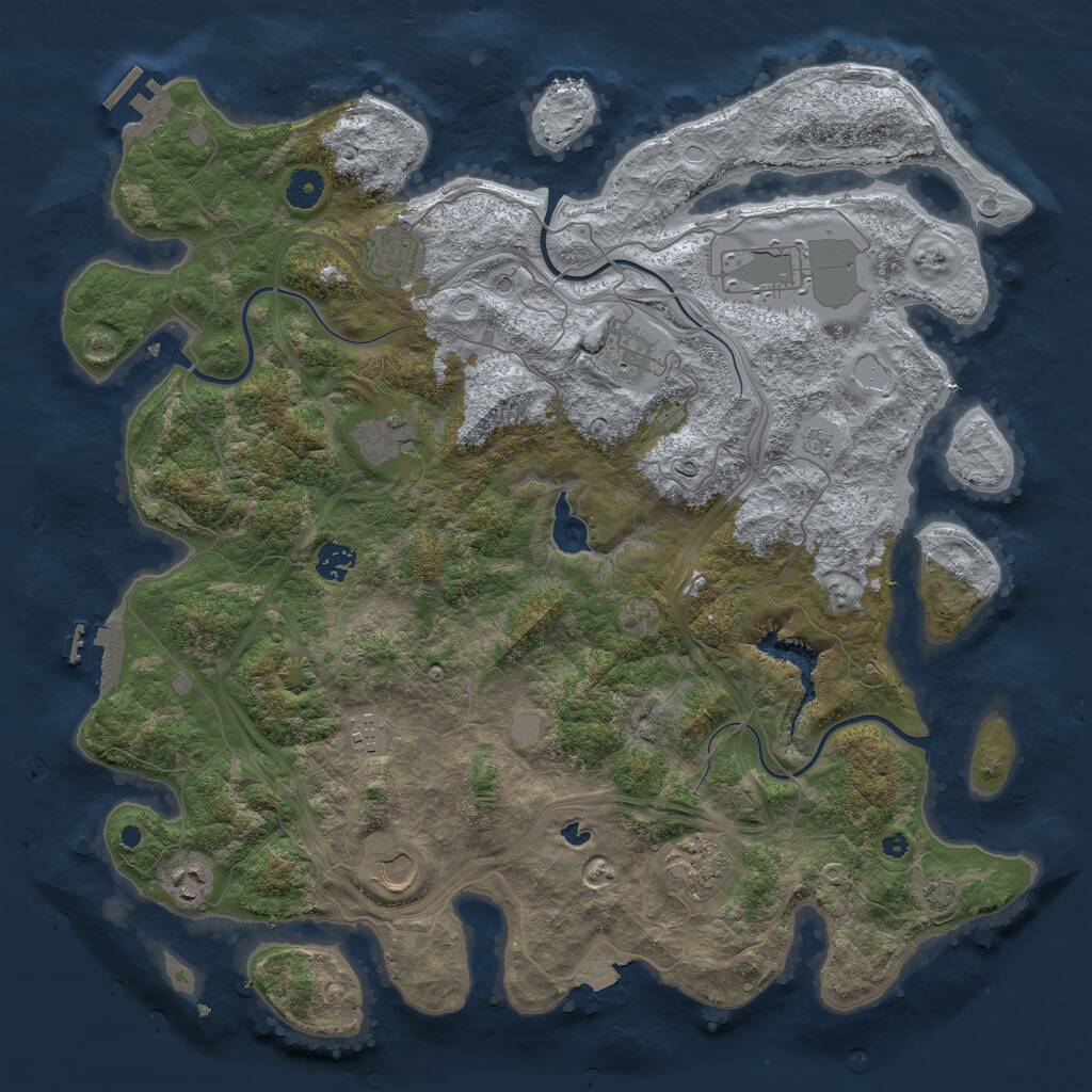 Rust Map: Procedural Map, Size: 4250, Seed: 998069, 15 Monuments