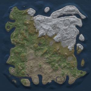 Thumbnail Rust Map: Procedural Map, Size: 4250, Seed: 998069, 19 Monuments
