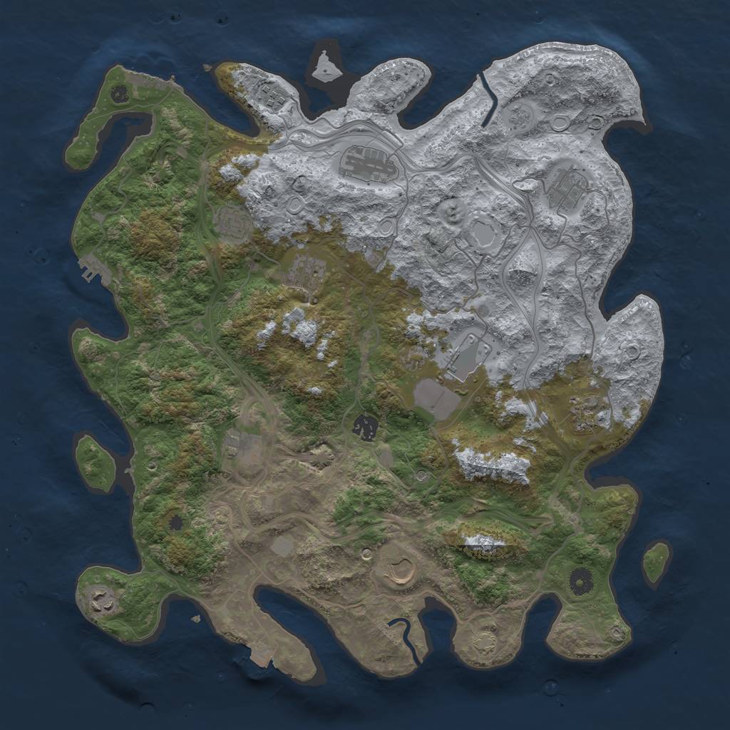 Rust Map: Procedural Map, Size: 4250, Seed: 67388724, 19 Monuments