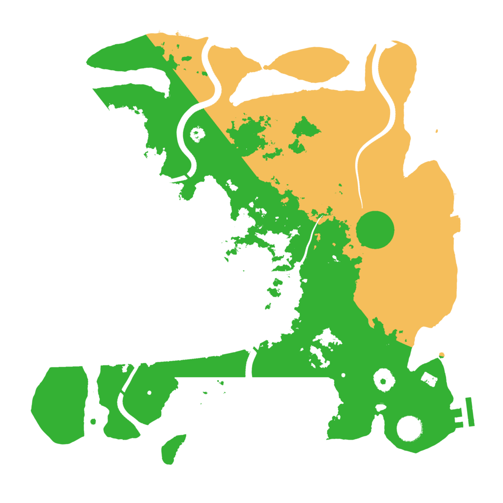 Biome Rust Map: Procedural Map, Size: 3500, Seed: 860141855