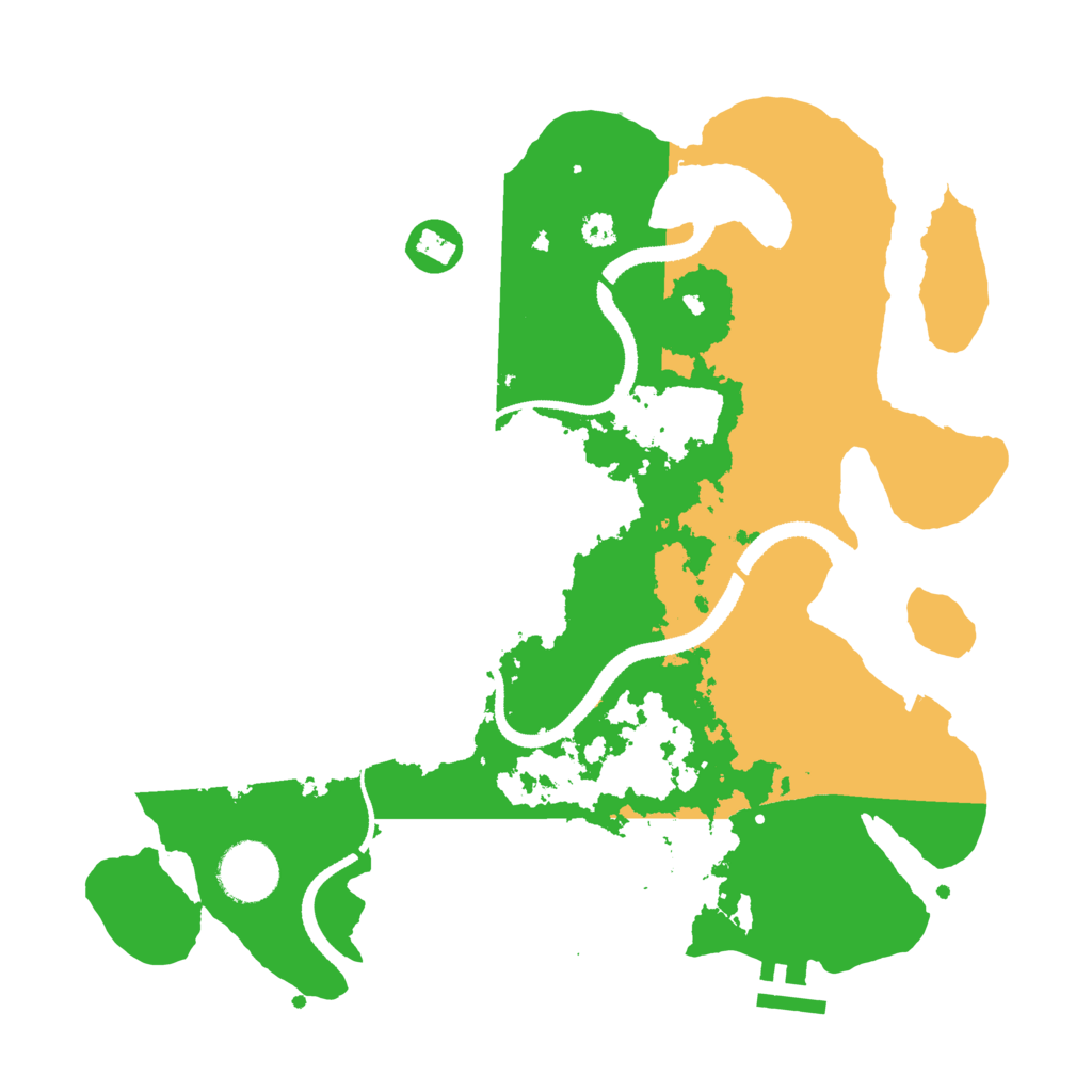 Biome Rust Map: Procedural Map, Size: 3200, Seed: 119744562