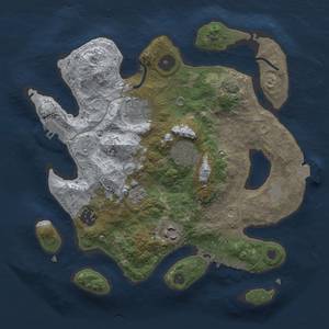 Thumbnail Rust Map: Procedural Map, Size: 3000, Seed: 640950103, 13 Monuments