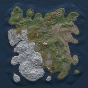 Thumbnail Rust Map: Procedural Map, Size: 3500, Seed: 98024, 16 Monuments