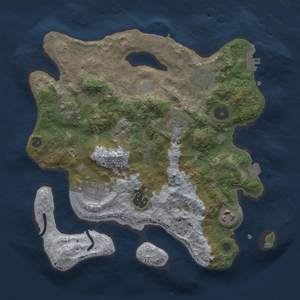 Rust Map: Procedural Map, Size: 3100, Seed: 52623, 13 Monuments