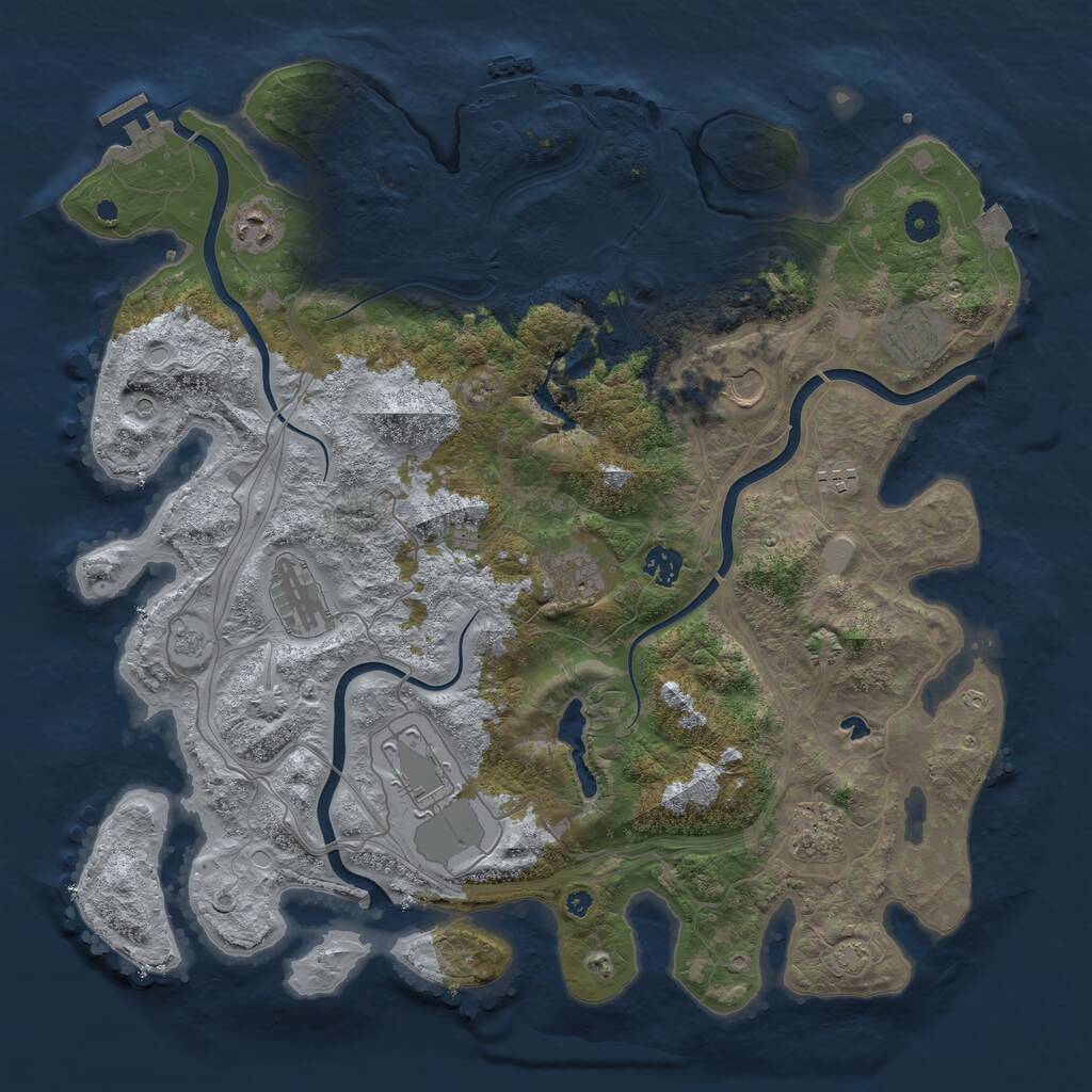 Rust Map: Procedural Map, Size: 4250, Seed: 2011423107, 15 Monuments