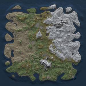 Thumbnail Rust Map: Procedural Map, Size: 5000, Seed: 78634, 19 Monuments