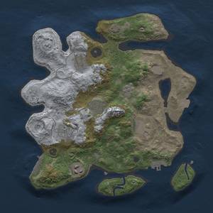 Thumbnail Rust Map: Procedural Map, Size: 3000, Seed: 772961515, 14 Monuments