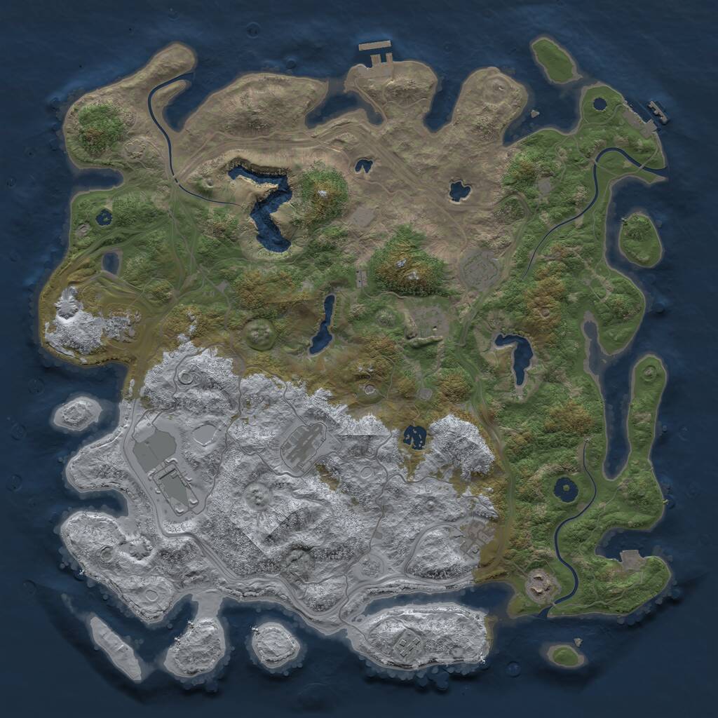Rust Map: Procedural Map, Size: 4500, Seed: 1518376523, 15 Monuments