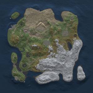 Thumbnail Rust Map: Procedural Map, Size: 3250, Seed: 628596490, 15 Monuments