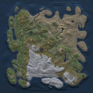 Thumbnail Rust Map: Procedural Map, Size: 4250, Seed: 1237591032, 15 Monuments