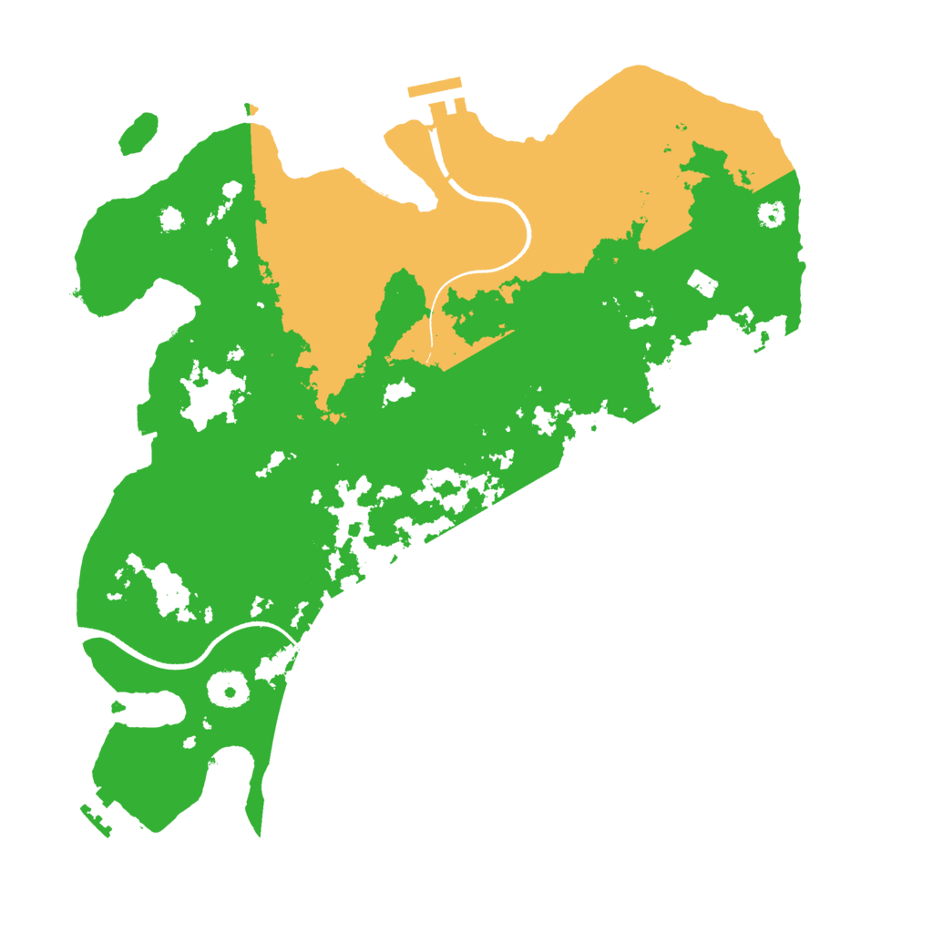 Biome Rust Map: Procedural Map, Size: 3500, Seed: 168996740