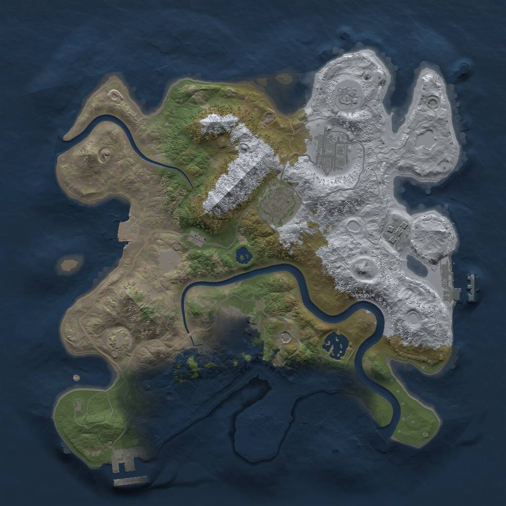 Rust Map: Procedural Map, Size: 3000, Seed: 482928994, 11 Monuments