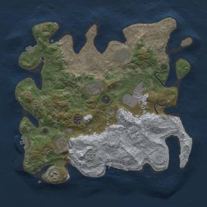 Thumbnail Rust Map: Procedural Map, Size: 3600, Seed: 1044356533, 16 Monuments