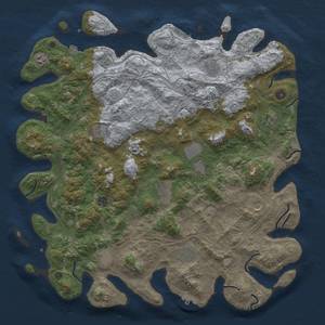 Thumbnail Rust Map: Procedural Map, Size: 4800, Seed: 73601416, 19 Monuments