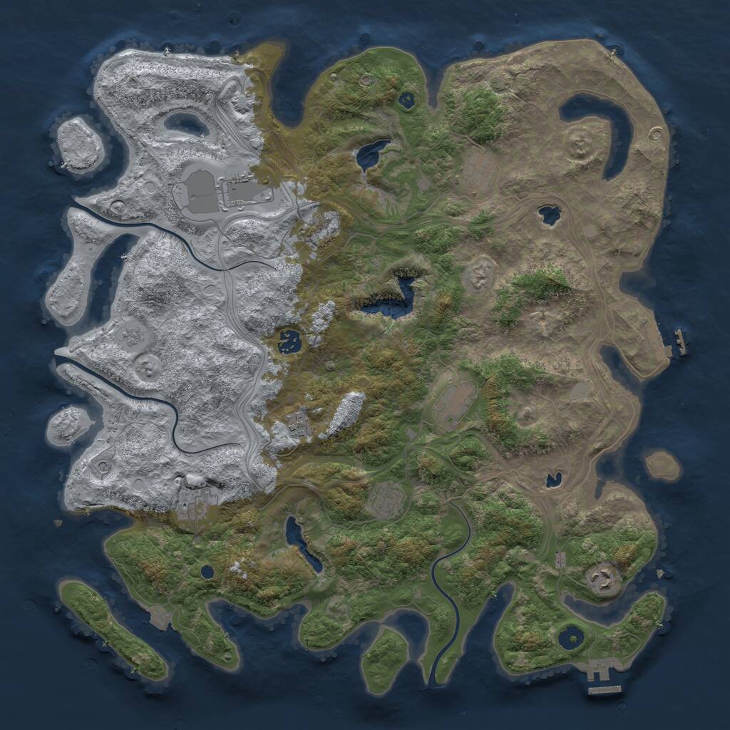 Rust Map: Procedural Map, Size: 4500, Seed: 507067298, 15 Monuments