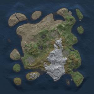 Thumbnail Rust Map: Procedural Map, Size: 3000, Seed: 1131743158, 11 Monuments