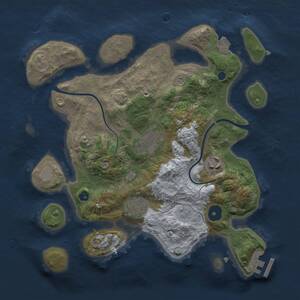 Thumbnail Rust Map: Procedural Map, Size: 3000, Seed: 1131743158, 8 Monuments