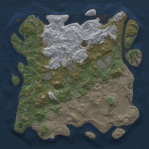 Thumbnail Rust Map: Procedural Map, Size: 4500, Seed: 1566077464, 19 Monuments