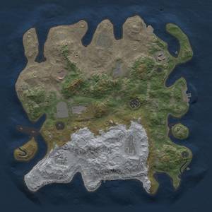 Thumbnail Rust Map: Procedural Map, Size: 3500, Seed: 7122023, 16 Monuments