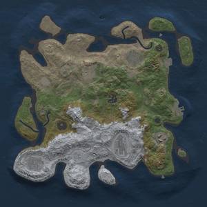Thumbnail Rust Map: Procedural Map, Size: 3200, Seed: 81223, 13 Monuments