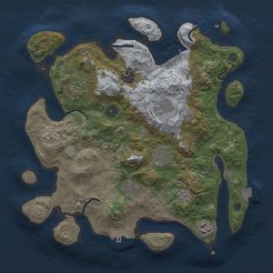 Thumbnail Rust Map: Procedural Map, Size: 3250, Seed: 1875199489, 13 Monuments