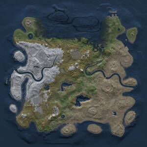 Thumbnail Rust Map: Procedural Map, Size: 4000, Seed: 984914615, 14 Monuments