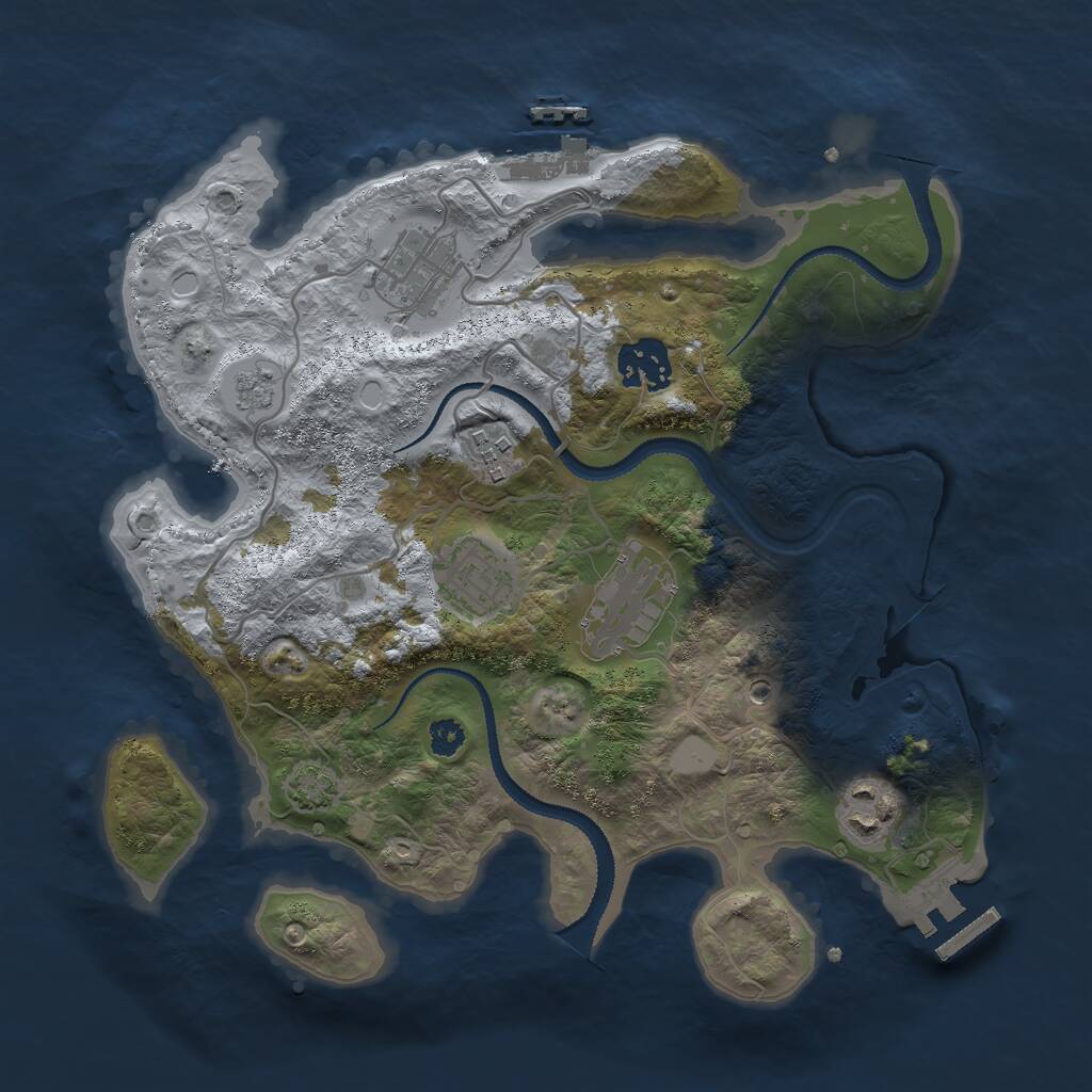 Rust Map: Procedural Map, Size: 3000, Seed: 767998276, 12 Monuments