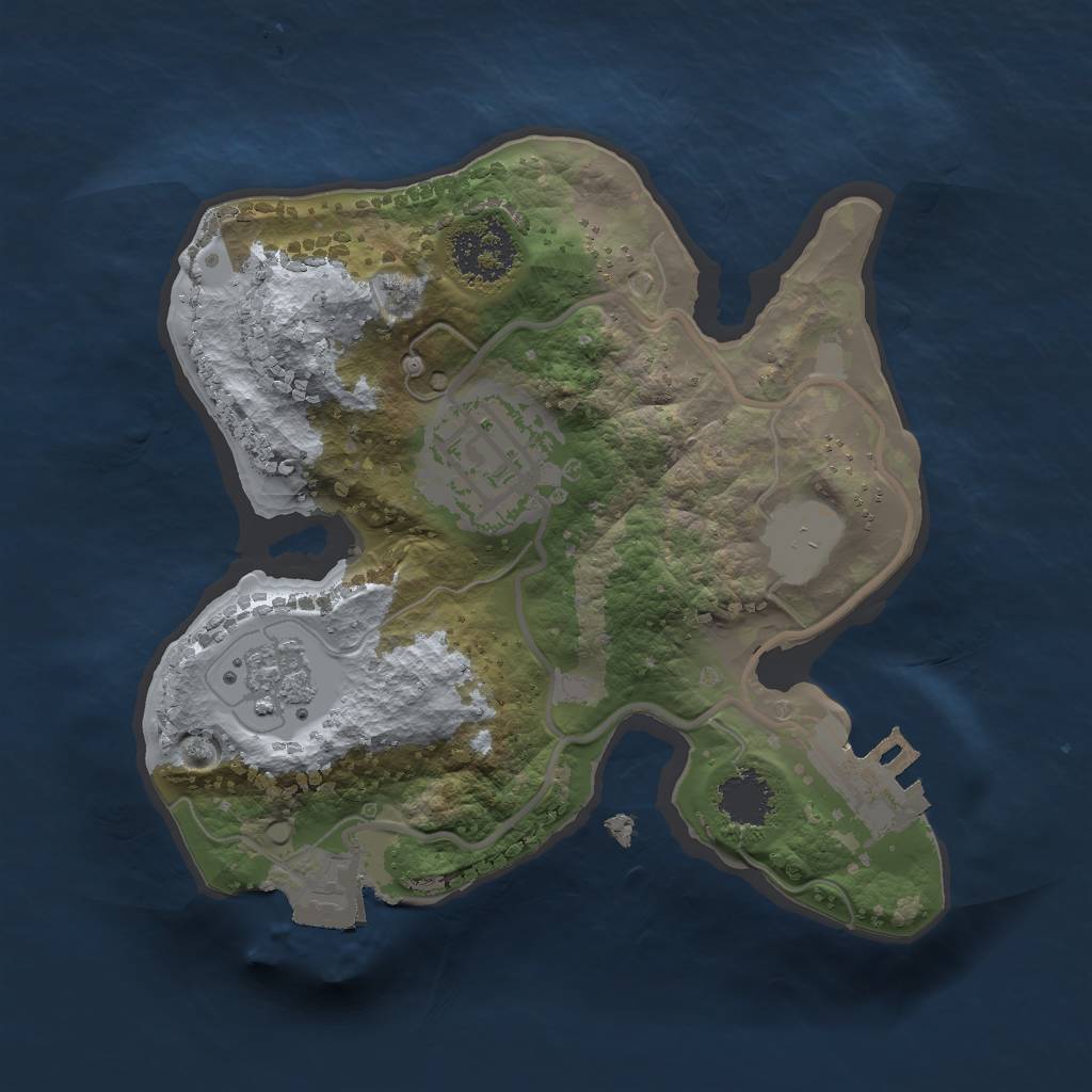 Rust Map: Procedural Map, Size: 1750, Seed: 768840724, 6 Monuments