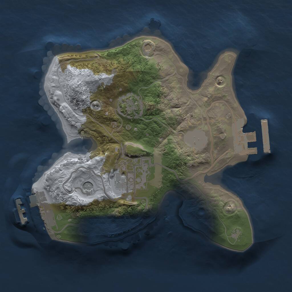 Rust Map: Procedural Map, Size: 1750, Seed: 768840724, 6 Monuments