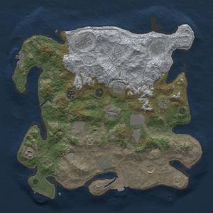 Thumbnail Rust Map: Procedural Map, Size: 3700, Seed: 417819291, 19 Monuments