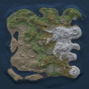 Thumbnail Rust Map: Procedural Map, Size: 3500, Seed: 1629581258, 17 Monuments