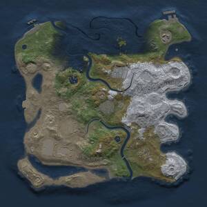 Thumbnail Rust Map: Procedural Map, Size: 3500, Seed: 1629581258, 14 Monuments