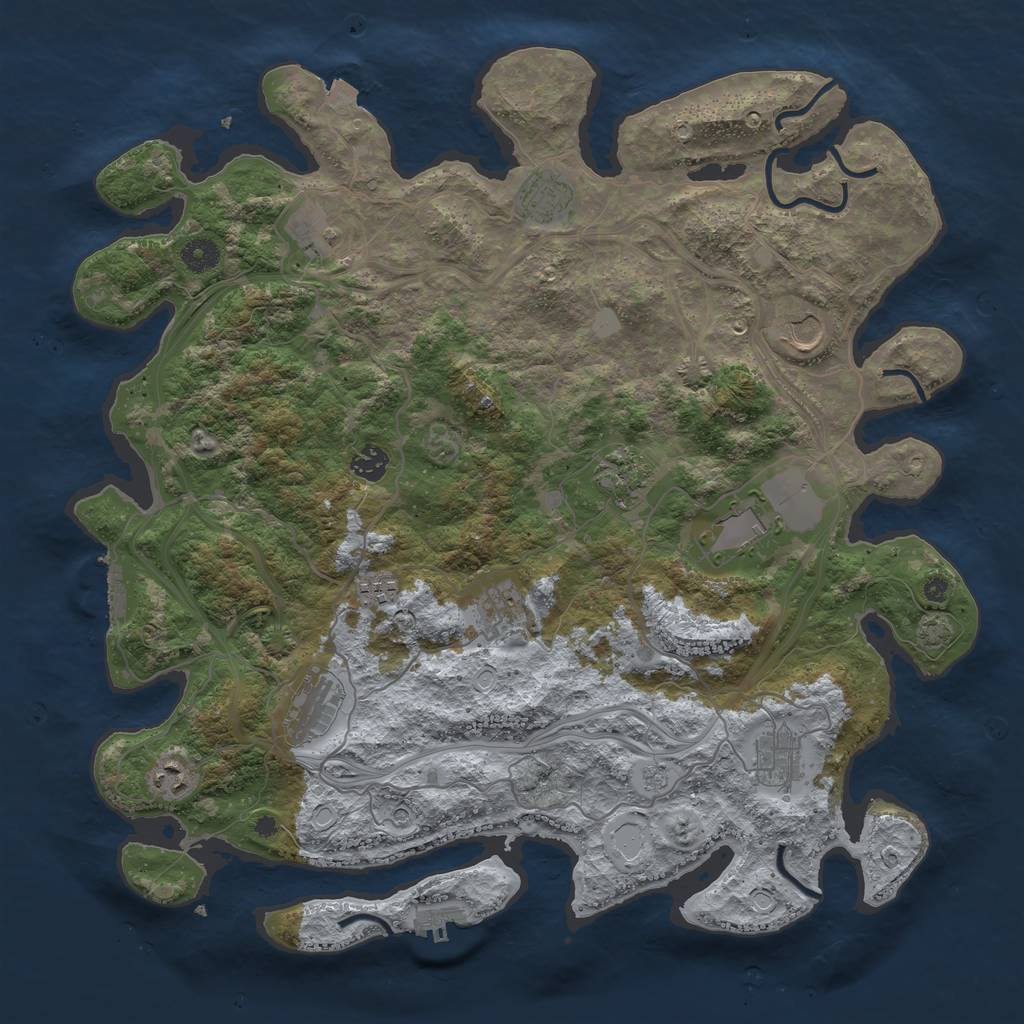 Rust Map: Procedural Map, Size: 4250, Seed: 297165728, 19 Monuments