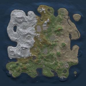 Thumbnail Rust Map: Procedural Map, Size: 3500, Seed: 751311556, 17 Monuments