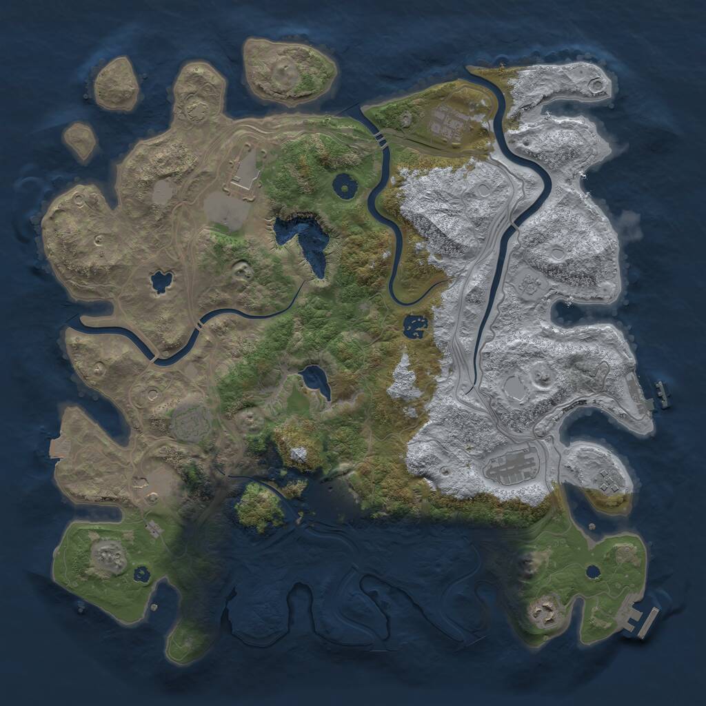 Rust Map: Procedural Map, Size: 4250, Seed: 304388772, 15 Monuments