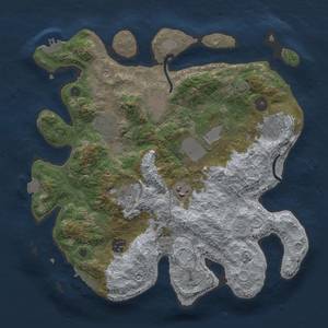 Thumbnail Rust Map: Procedural Map, Size: 3500, Seed: 1495100487, 16 Monuments