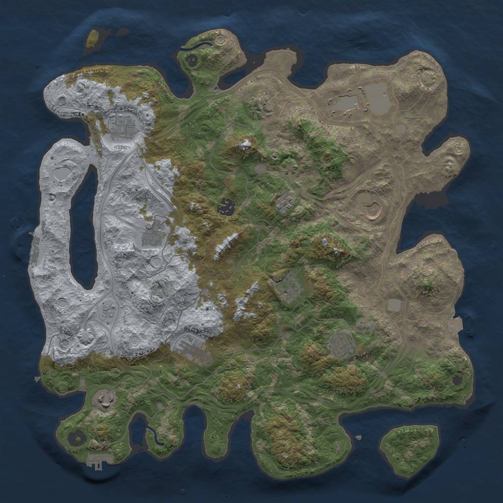 Rust Map: Procedural Map, Size: 4250, Seed: 6427096, 19 Monuments