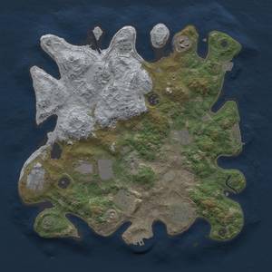 Thumbnail Rust Map: Procedural Map, Size: 3500, Seed: 1662867258, 17 Monuments
