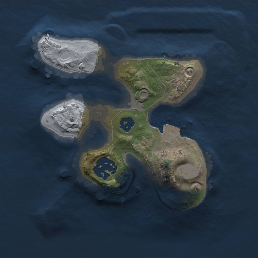 Rust Map: Procedural Map, Size: 1800, Seed: 1831012892, 2 Monuments
