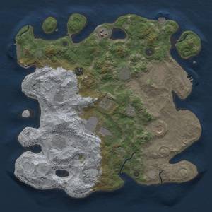 Thumbnail Rust Map: Procedural Map, Size: 3700, Seed: 1633835452, 19 Monuments